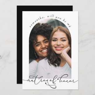 Carte Élégant Serez-vous mon chef d'honneur Photo