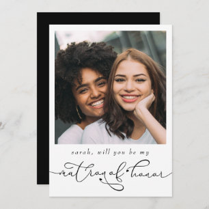 Carte Élégant Serez-vous mon chef d'honneur Photo