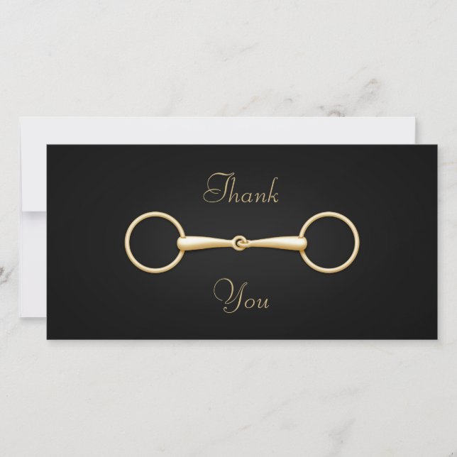 Carte Élégant serpent d'or Bit Equestre Personnalisé (Devant)