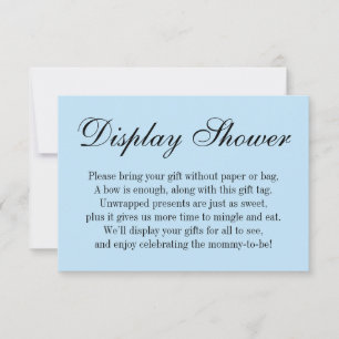 Carte Elégant, Simple Baby shower sans enveloppement, Bl