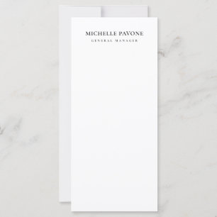 Carte Élégant Simple Professionnel Noir & Blanc