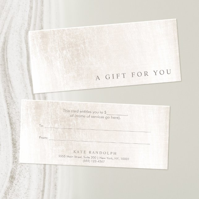 Carte Élégant Spa de salon brossé certificat cadeau de m (Créateur téléchargé)