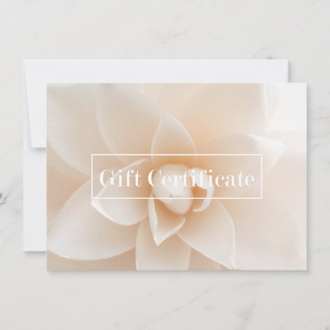 Carte Élégant Spa de salon floral certificat cadeau Yoga (Devant)