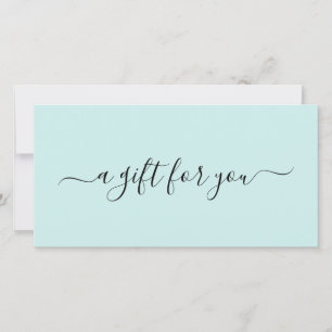 Carte Élégant Spa simple Turquoise Turquoise Certificat