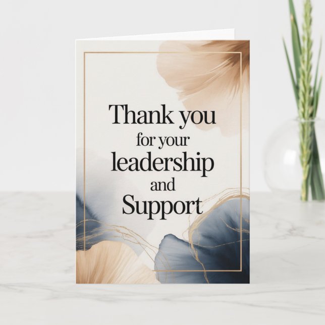 Carte Elegant Thank You Card for Boss (Devant)