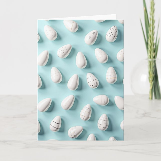 Carte Elegant White Egg Design Card (Devant)