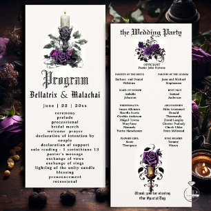 Carte Élégante bougie gothique Améthyste profond Rose po