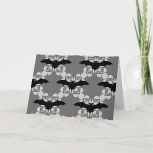 Carte Elégante chauve-souris gothique d'Halloween sur da