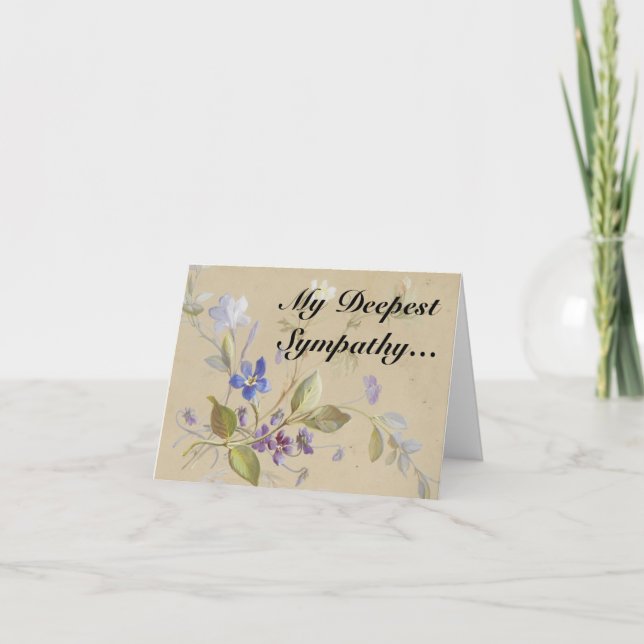 Carte Elégante, Classée "Ma Sympathie La Plus Profonde.. (Devant)