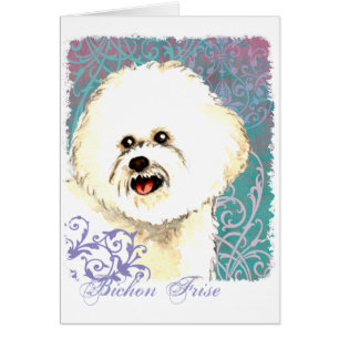 Carte élégante de Bichon Frise