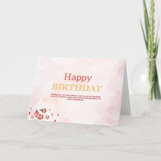 Carte élégante de bonne fête avec fleurs – Aquarel