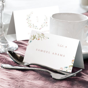 Carte élégante de fleurs sauvages rustique boho pl