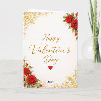 Carte élégante de la Saint-Valentin avec feuille d