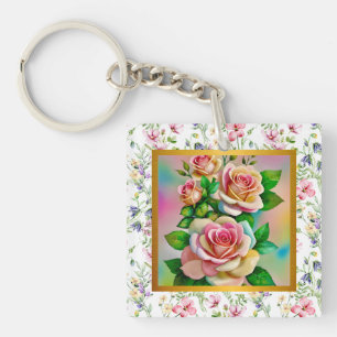 Carte élégante de rose d'aquarelle de Fête des Mèr