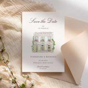 Carte Élégante de Sauvegarde de Date de Mariage à