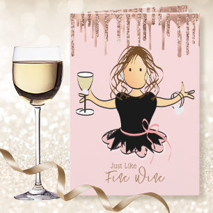 Carte Élégante douce Femme Parties scintillant de dessin