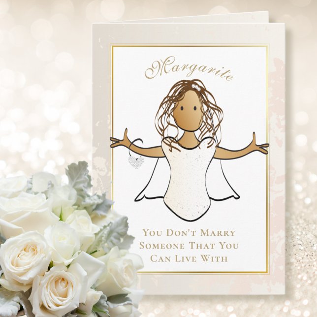 Carte Élégante Fête des mariées mariée douce pour être c (Créateur téléchargé)