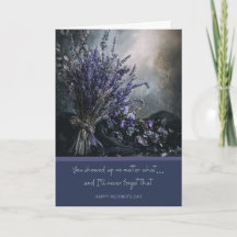 Élégante Fête des Mères Lavande Foncé Floral dépri