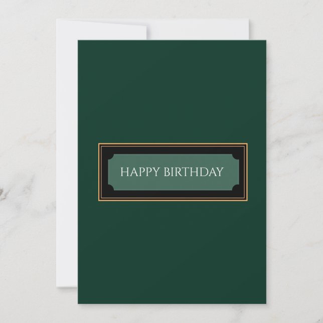 Carte Elégante Forêt verte "Joyeux anniversaire, papa" C (Devant)
