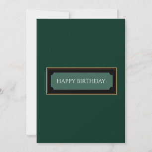 Carte Elégante Forêt verte "Joyeux anniversaire, papa" C