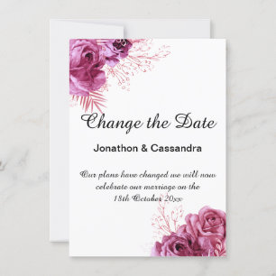 CARTE ÉLÉGANTE FRONTIÈRE FLORALE ROSE NOIR MODIFIER LA D