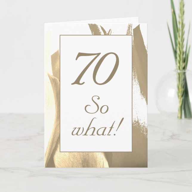 Carte Elégante Golden Tulip 70 Alors Quel 70e anniversai (Devant)