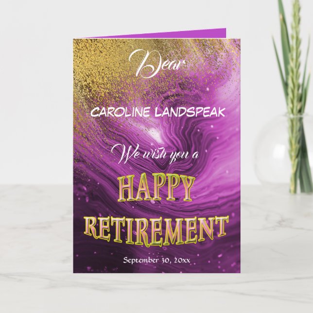 Carte Élégante Parties scintillant en or en marbre rose  (Devant)