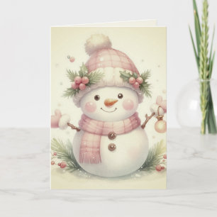 Carte Élégante princesse d'hiver vintage conte de fées 