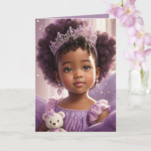Carte Élégante princesse violette ethnique
