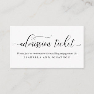 Carte élégante simple de clôture de billet