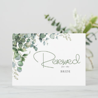 Carte Élégante verdure Panneau de réservation de mariage