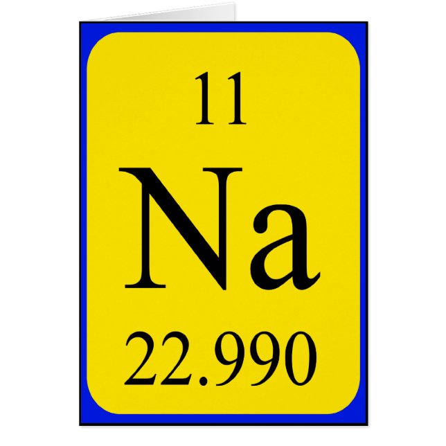 Carte Élément 11 - Sodium (Devant)