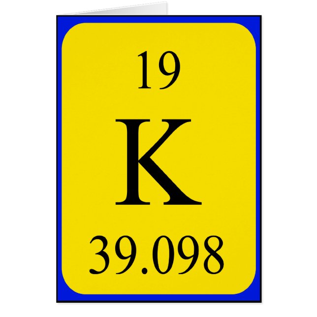 Carte Element 19 - Potassium (Devant)