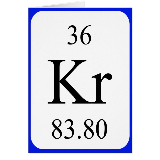 Carte Element 36 - Krypton (Devant)