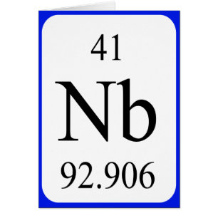 Carte Element 41 - Niobium blanc