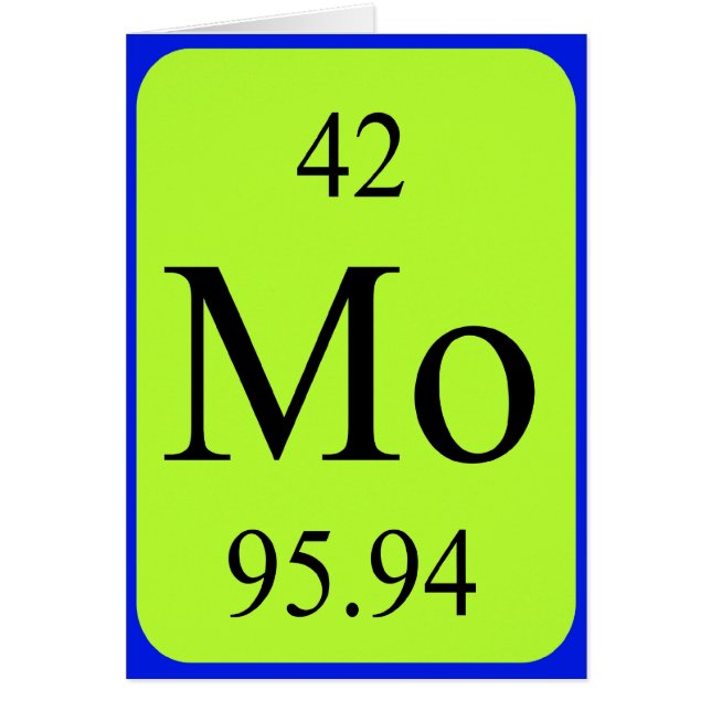 Carte Element 42 - Molybdène (Devant)