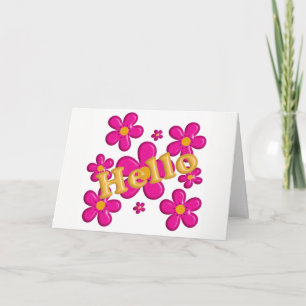 Carte Élément rose floral. Bonjour .
