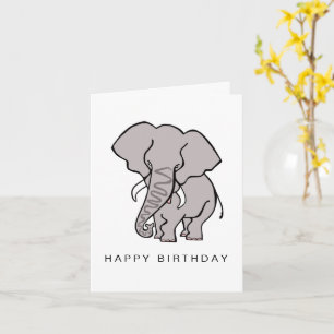 Carte ELEPHANT africain à main - Animaux sauvages -