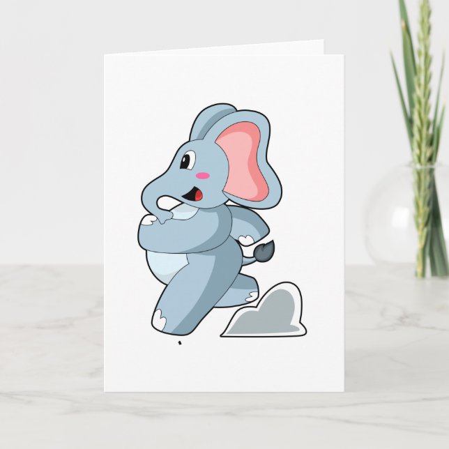 Carte Eléphant coureur (Devant)