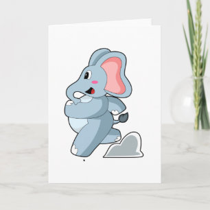 Carte Eléphant coureur