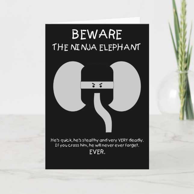 Carte Eléphant de Ninja ! (Devant)