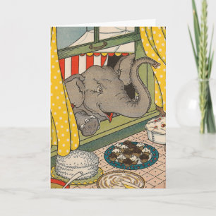 Carte Elephant Desserts Anniversaire