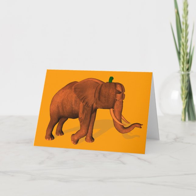 Carte Eléphant d'Halloween (Devant)