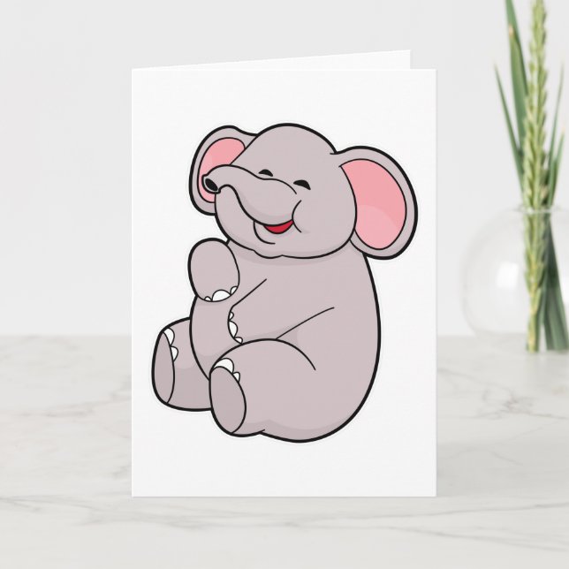 Carte Éléphant drôle (Devant)