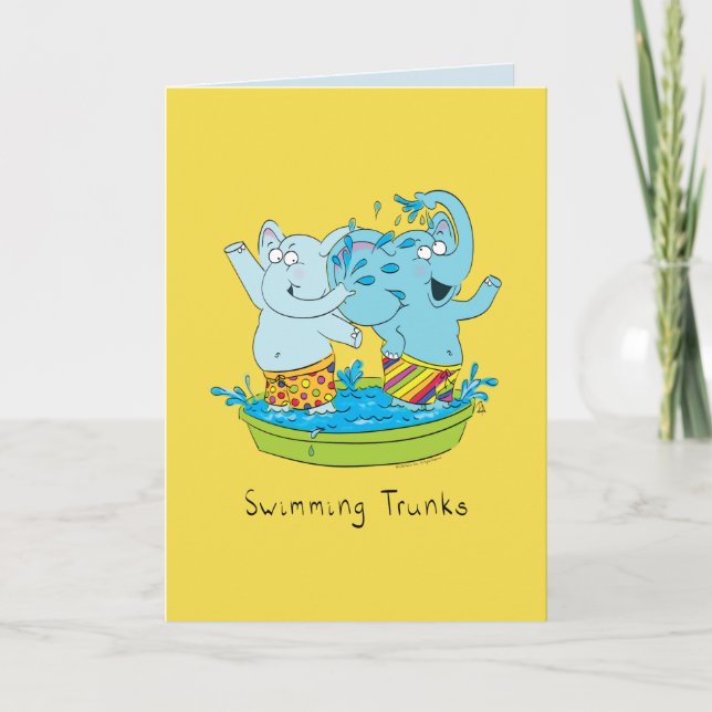 Carte Eléphant Enfants mignons (Devant)