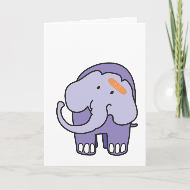 Carte Elephant Get Well (Devant)