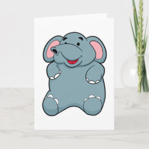 Carte Eléphant mignon