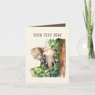 Carte Eléphant mignon ajouter du texte n'importe quel bu