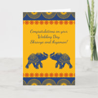 Eléphants à thème indien Mariage personnalisé