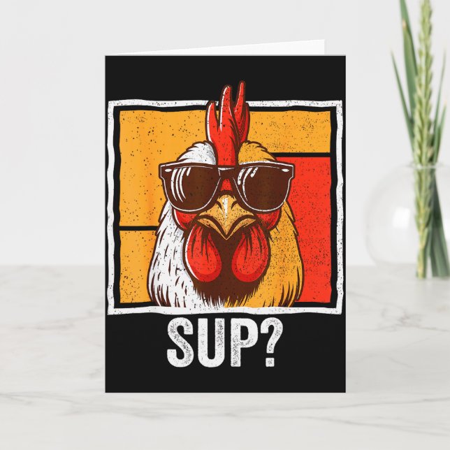 Carte Élevage de poulets drôles pour hommes d'élevage W (Devant)